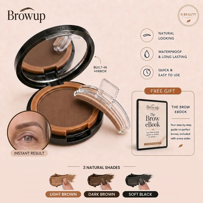 Browup brow stamp kit with three natural shades